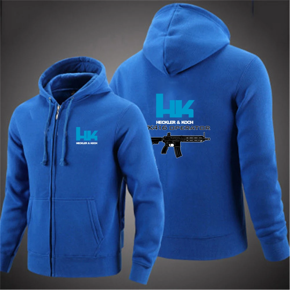 

2025 Pullover Hoodies Spring And Autumn Personality Coat Man's Graphic in Heckler Koch HK416 Logo Print Comfortable Jacket
