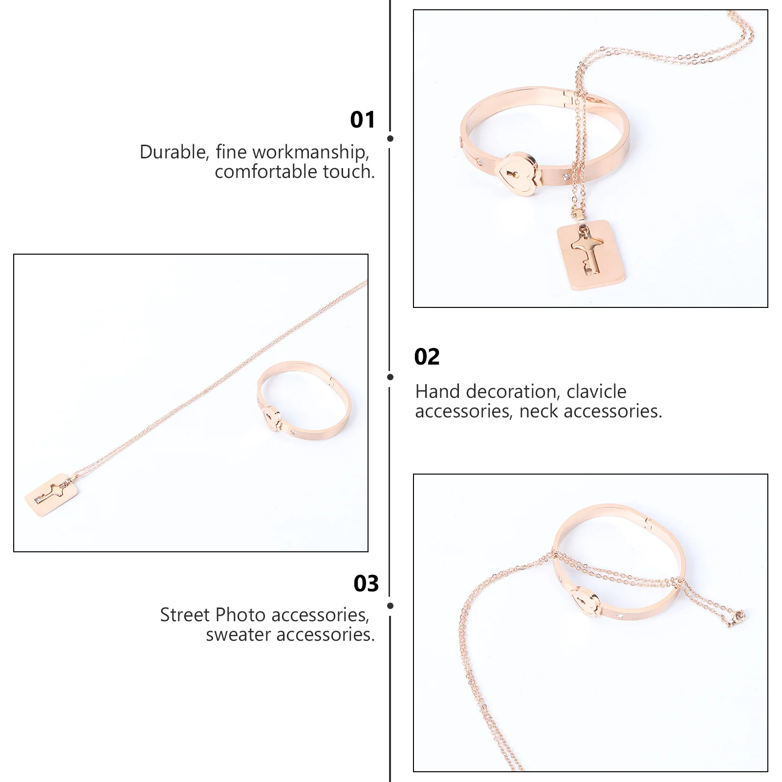 

Heart Shape Heart Shape Charm Bangle For Women Fashion Jewelry Gift Jewelry Fashion Bracelet Key Lock Bracelet