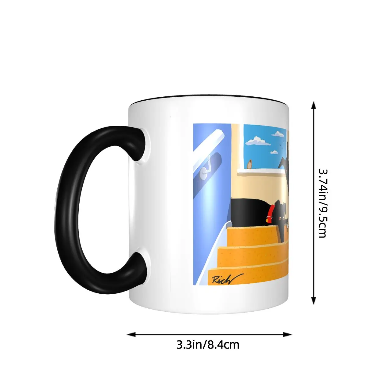 The Hounds At The Top Of The Stairs Mug Funny Ceramic Coffee Cups Tea Mugs Milk Cup Drinkware Gift for Friends