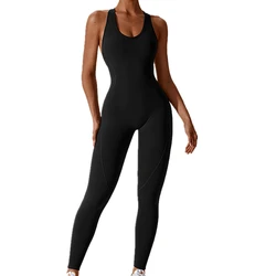 Women's Yoga One Piece Tracksuit Jumpsuit Seamless Sportswear Yoga Suit Gym Push Ups Fitness Workout Bodysuit