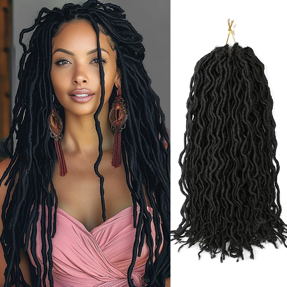 

Gypsy Locs Ombre Crochet Hair Goddess Locs Faux Locs African Roots Dreadlocs Synthetic Braiding Hair Extensions for Black Women