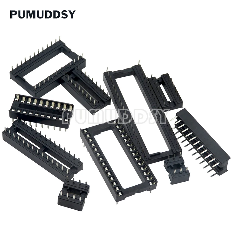 10PCS IC Sockets DIP6 DIP8 DIP14 DIP16 DIP18 DIP20 DIP28 DIP40 PUMUDDSY Pins Connector DIP Socket 6 8 14 16 18 20 24 28 40 Pin