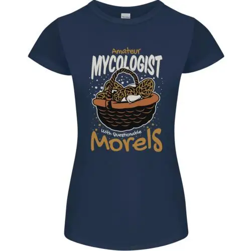 Amateur Mycologist Funny Mushroom Womens Petite Cut T-Shirt