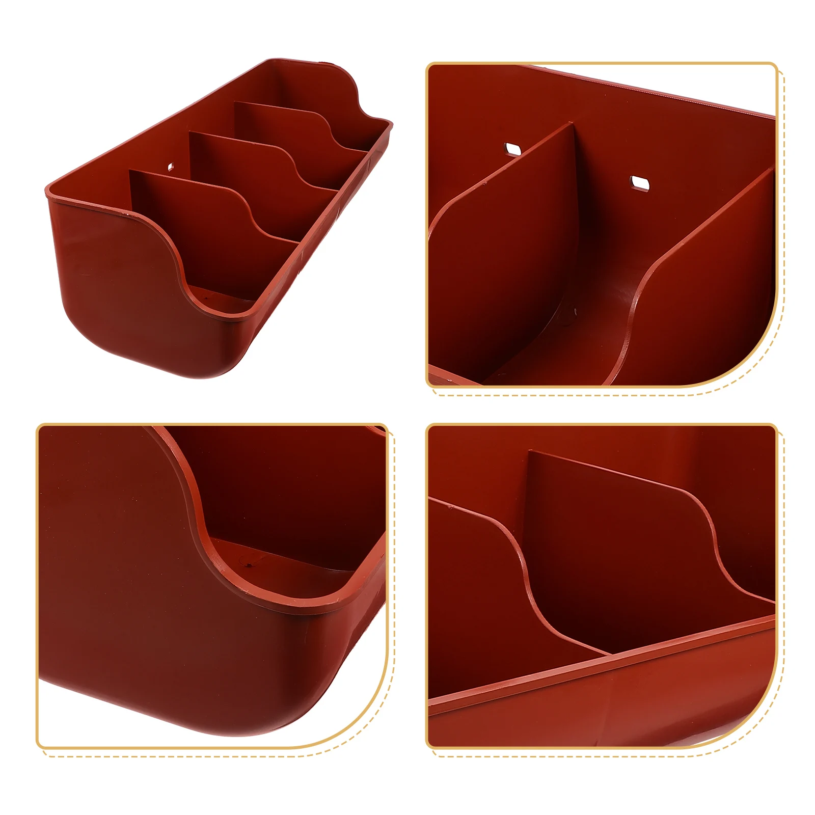 

Farm Feeder Trough Food Rounded Edge Small Feeding Plastic Goat Troughs Livestock Pet