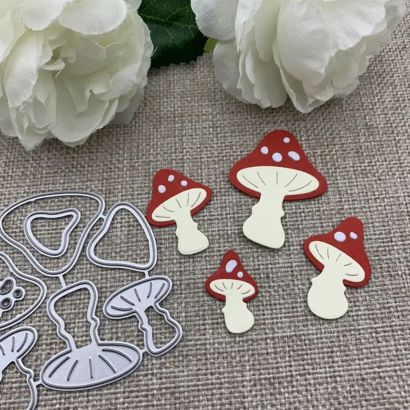 Mushroom group decoration Metal Cutting Dies For DIY Scrapbooking Decorative Embossing Handcraft Die Cutting Template Mold