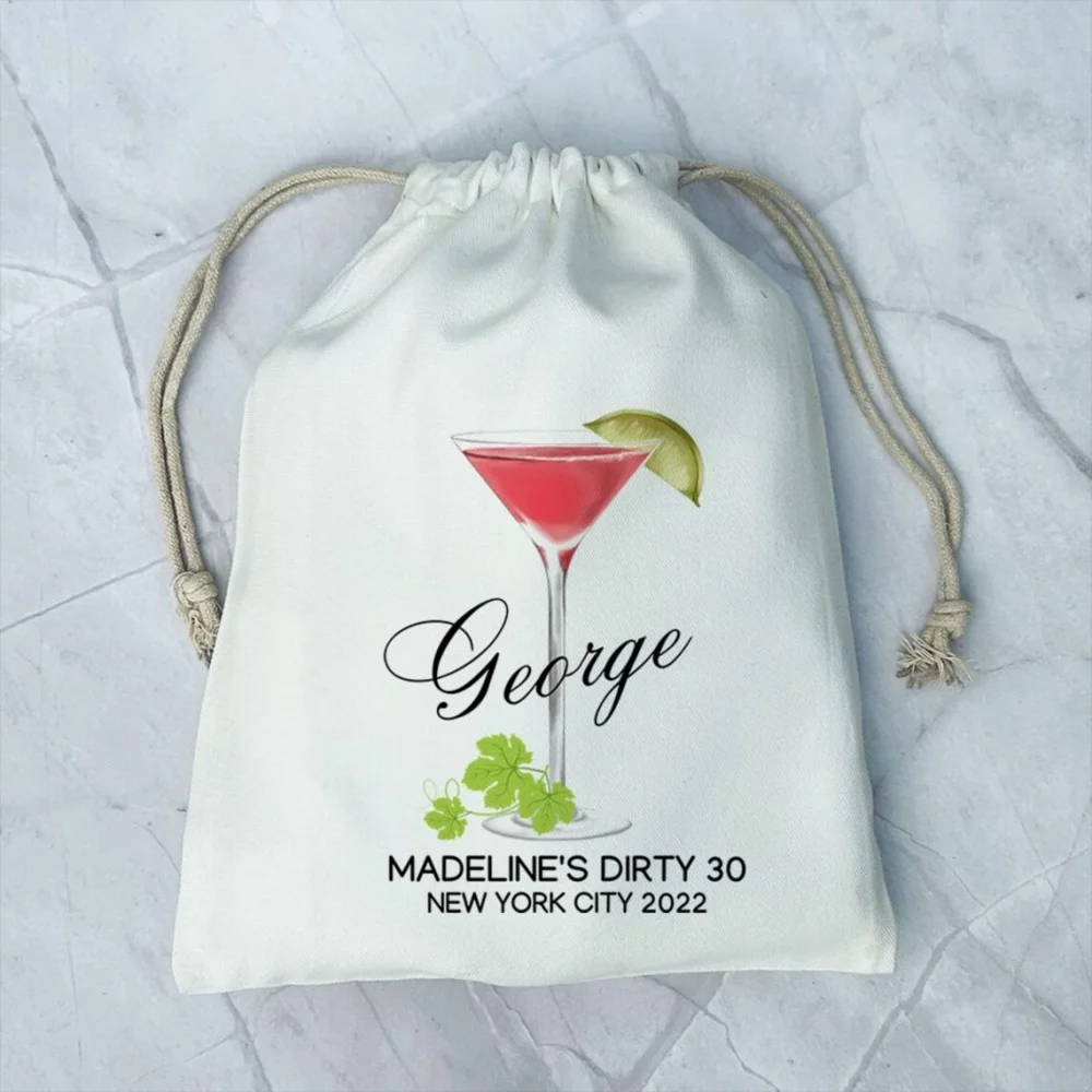 20 pcs Birthday Hangover Kit Bags,martini hangover kit,Bachelor Party Favors,Custom Hangover Kits,New York Bachelorette Bags