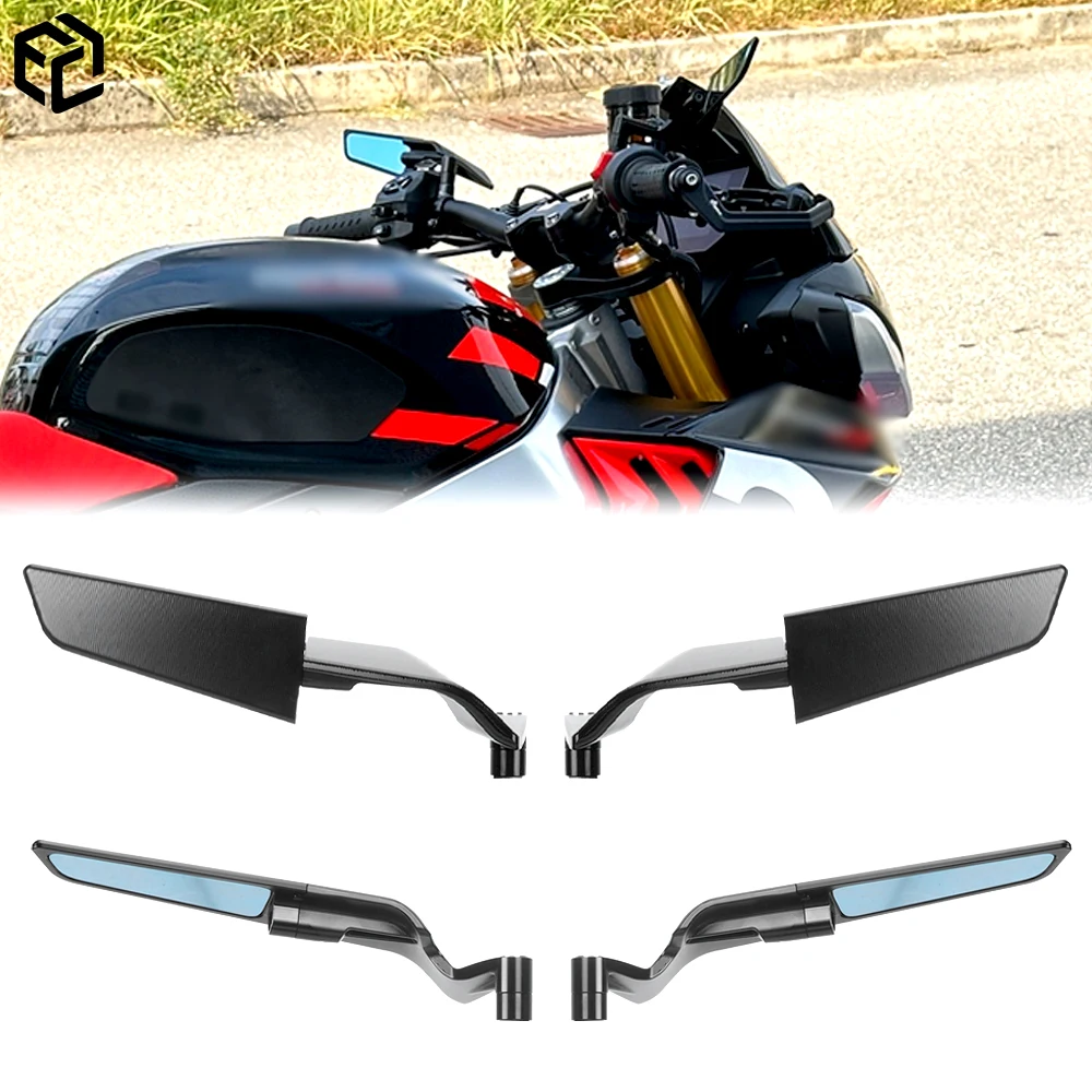 

Motorcycle Stealth Mirrors Wind Wing Side Adjustable Rearview Aluminum For APRILIA TUONO 125 TUONO 660 TUONO 1100 Accessories