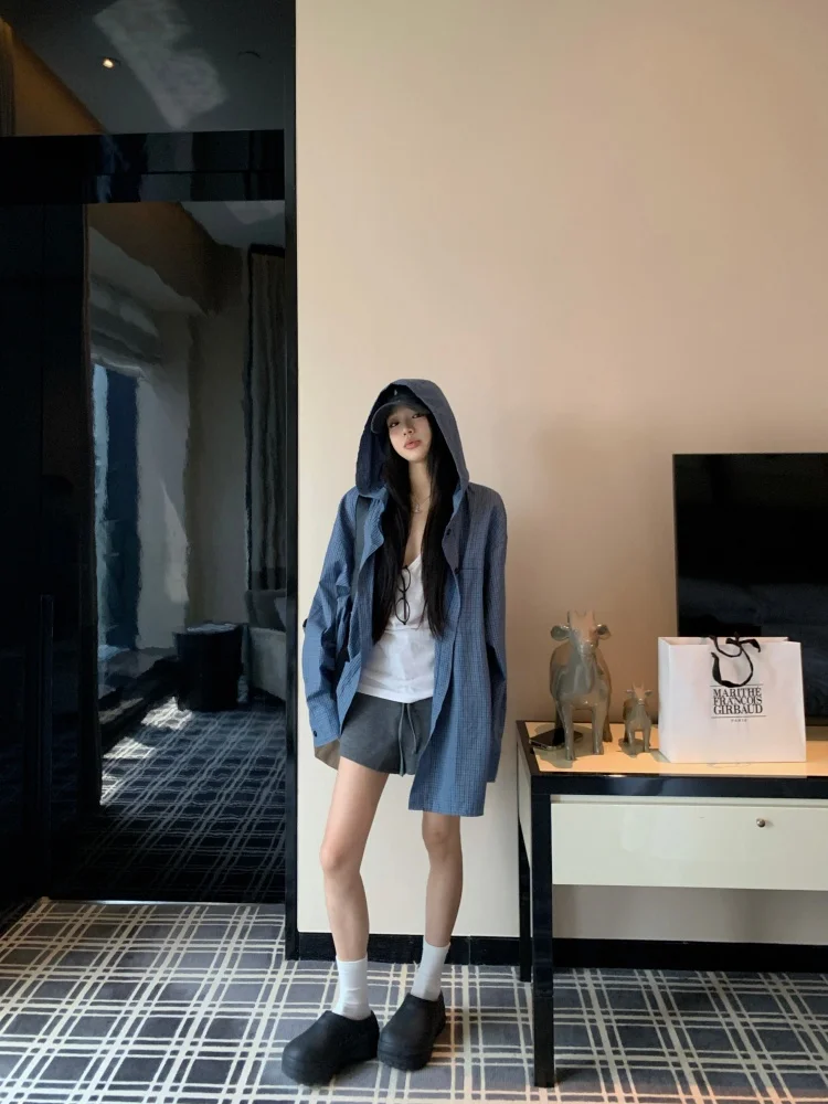 

Классические полосатые женские весенне-осенние блузки, рубашки, женские свободные топы с длинным рукавом и воротником-стойкой