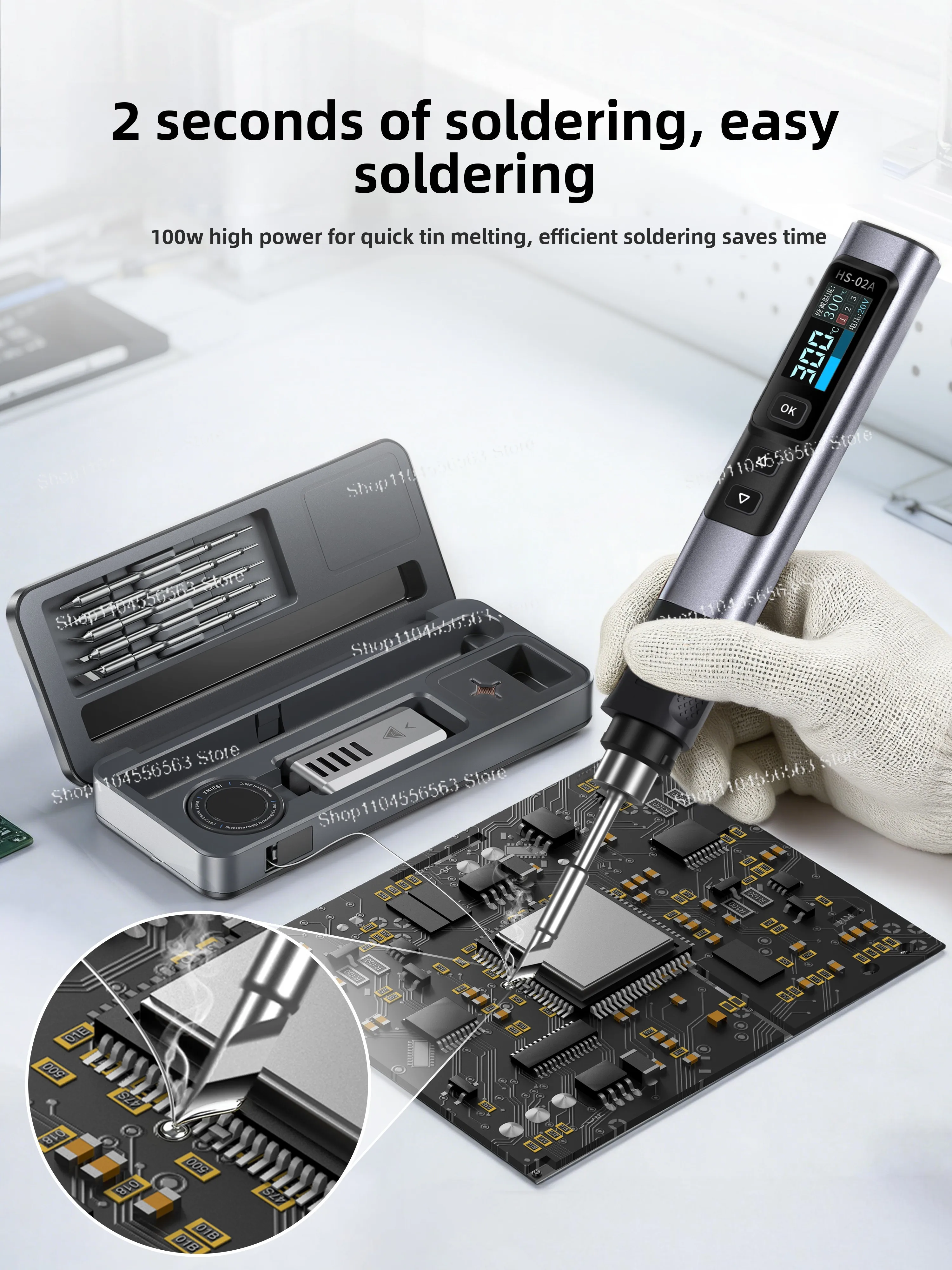 Smart Soldering Iron Kit HS02 - огляд і ціна Diy Electronics Workstation