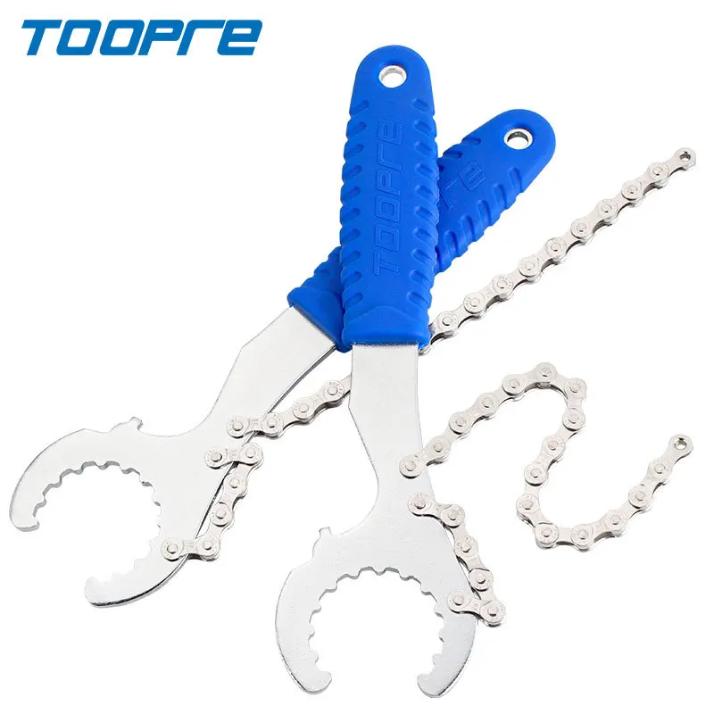 TOOPRE دراجة كاسيت دولاب الموازنة أداة إزالة الصواميل متعددة الوظائف ثلاثة في واحد وجع جوفاء عمود مركزي قفل حلقة وجع