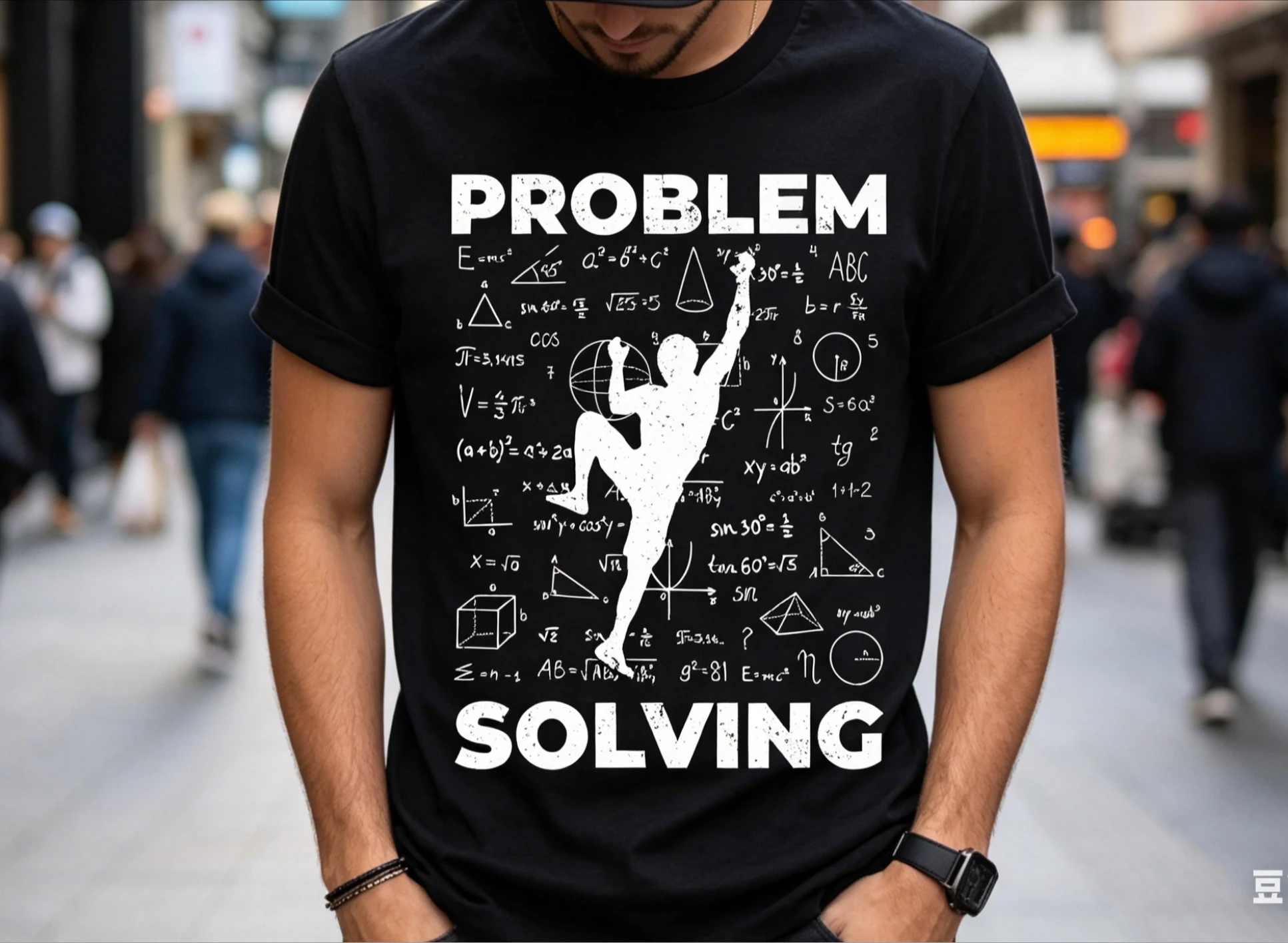 Problem Solving Climbing Men's T-Shirt Summer Tracksuit Letter Print O-neck Pullover Short-sleeved Tops Cotton Casual Sportswear