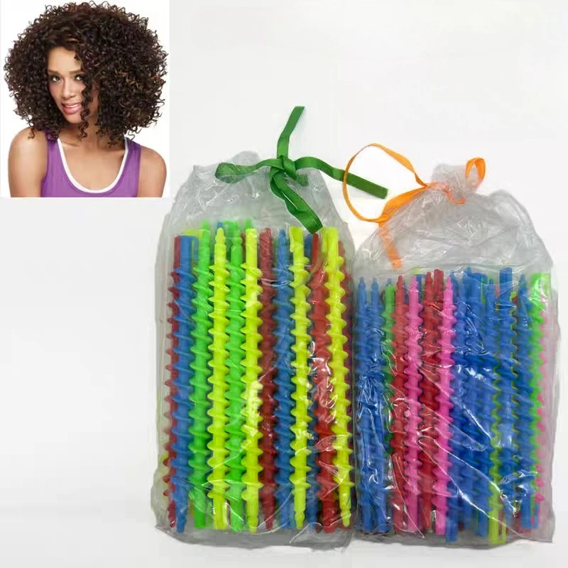 

No Heat Hair Rollers Curls Spira lRod Roller Sticks Perm Rods Set Heatless Hair Curler Wave Formers Colorful Hair Styling Tools