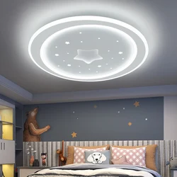 Plafonnier circulaire moderne pour enfants, lumière LED créative en forme d'étoile, chambre à coucher, salon, bureau, luminaires blancs