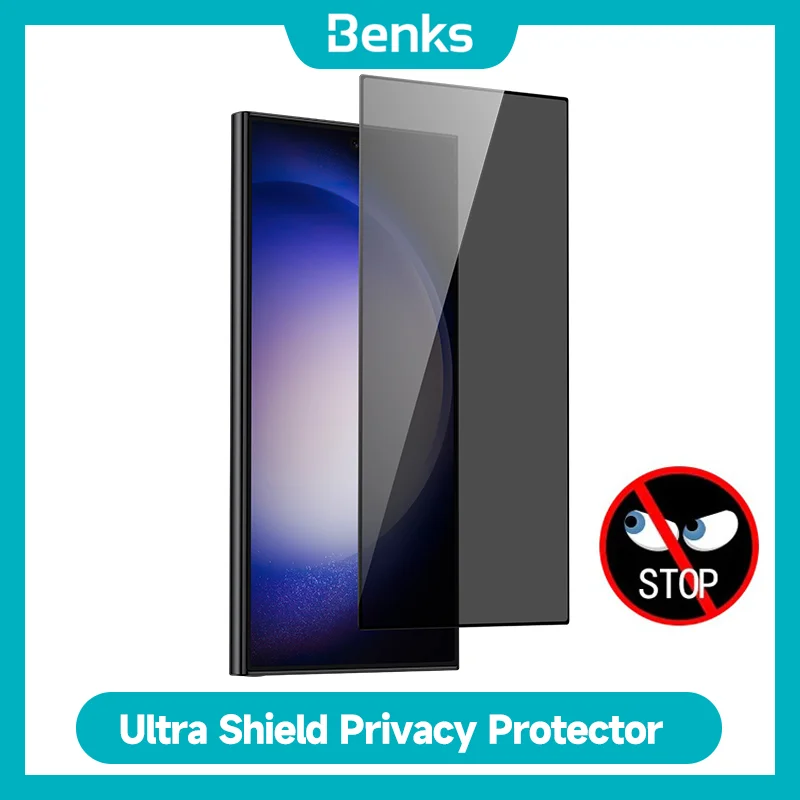 Benks-Ultra Shield Privacy Screen Protector, Anti-Scratch, Anti-Fingerprint Film, Samsung S24 Ultra S24 +