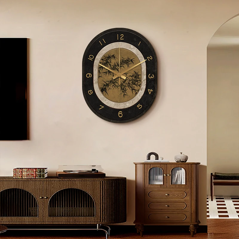 

Flowers Fancy Wall Clock Antique Painting Nordic Electronic Wall Clock Digital Art Reloj Mural Pared Home Decorating Items