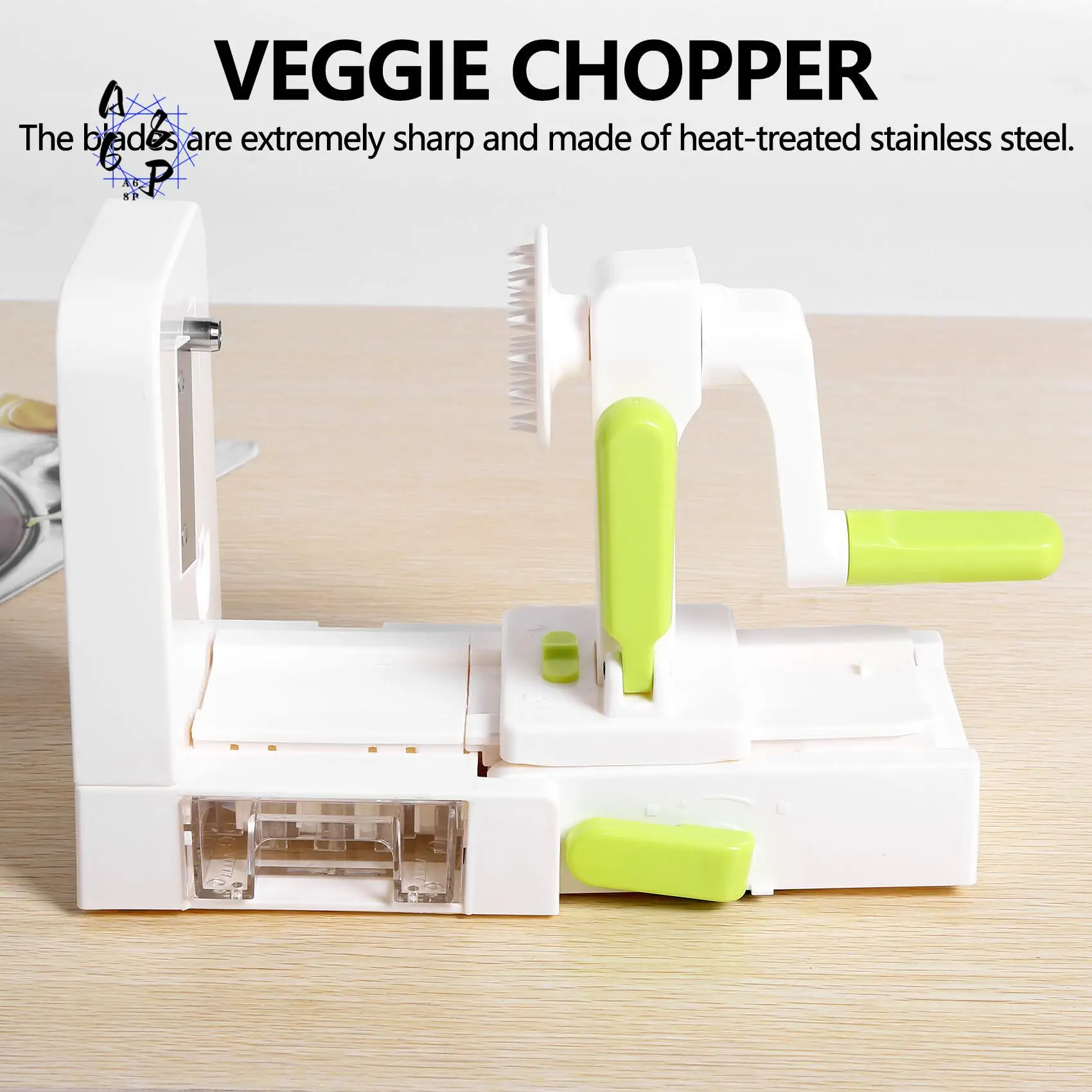 A68P-4 Blade Vegetable Spiralizer Folding Veggie Pasta & Spaghetti Potato Vegetable Spiral Cutter Zucchini Slicer