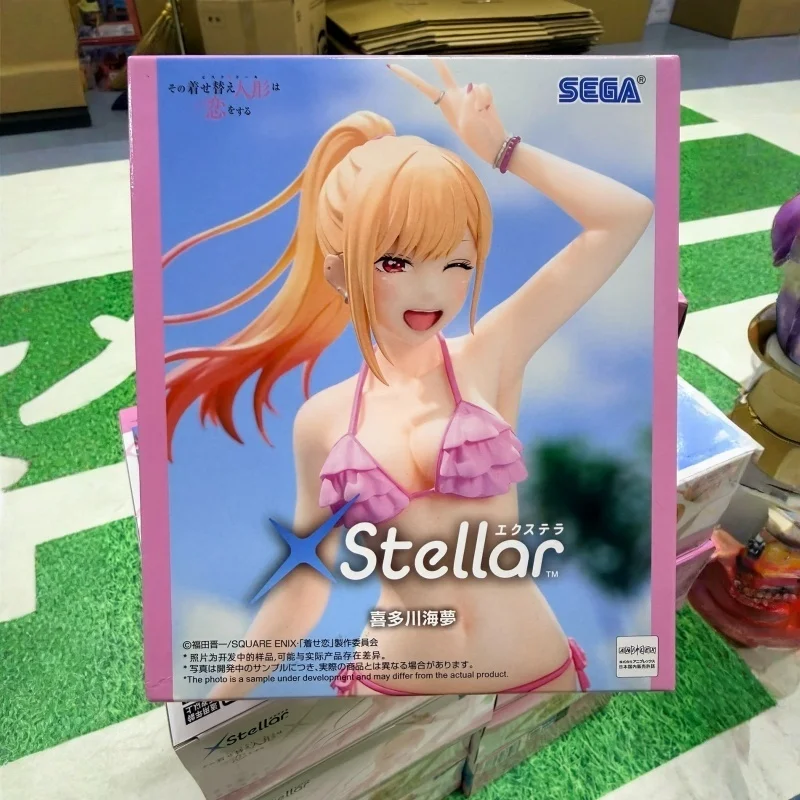 

Sega Xstellar Marin Kitagawa Prize Figure My Dress-Up Darling Swimsuit Version In Stock Anime Collectible Beach Style Statue