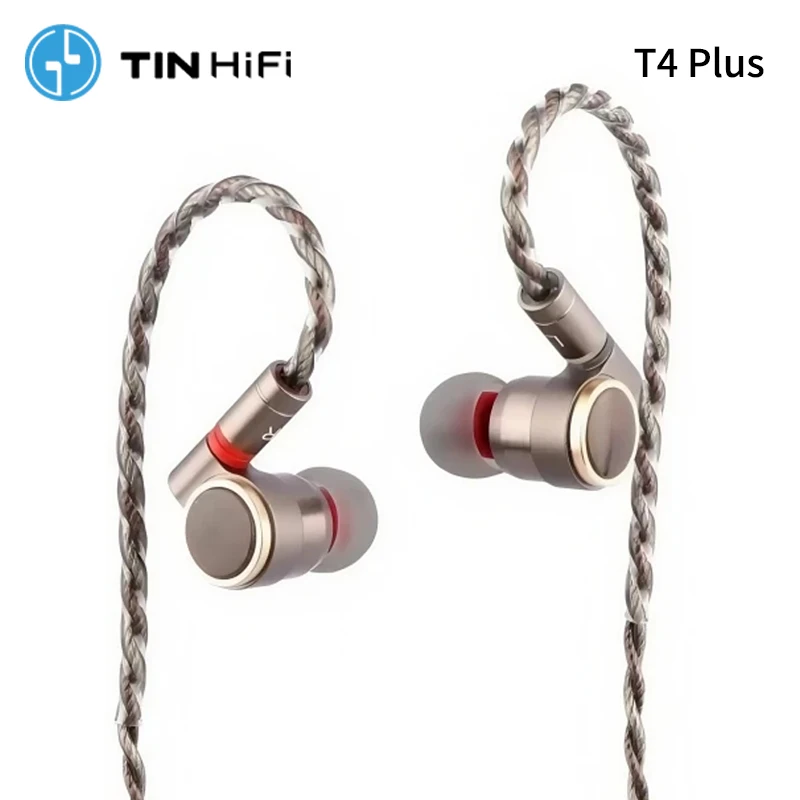 

TINHIFI T4 Plus Earphones Premium in-Ear Hifi Headphones 10mm CNT Dynamic Earbuds with 0.78mm 2pin Detachable Cable Headset