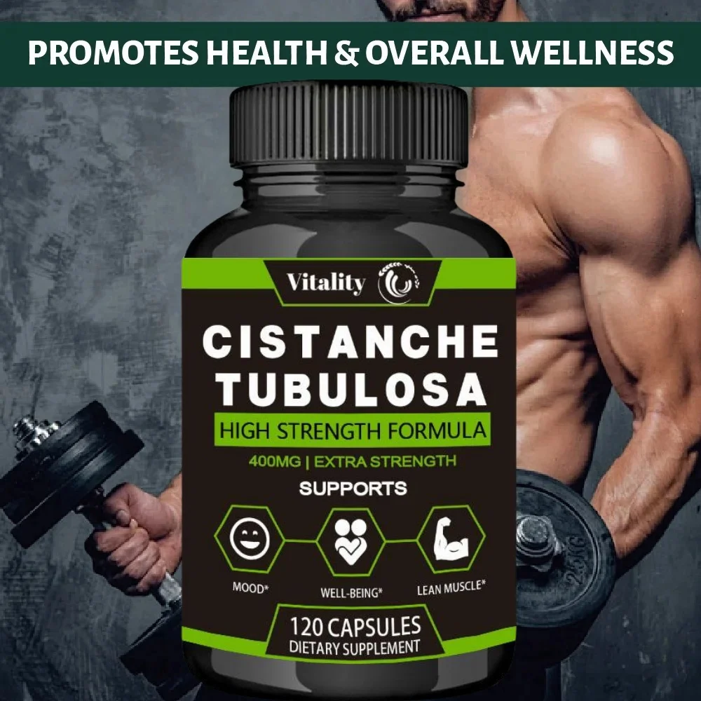 Vitality Cistanche Tubulosa Supplement - Vegan To Support Intelligence, Performance, Energy and Muscle Mass, and Boost Mood