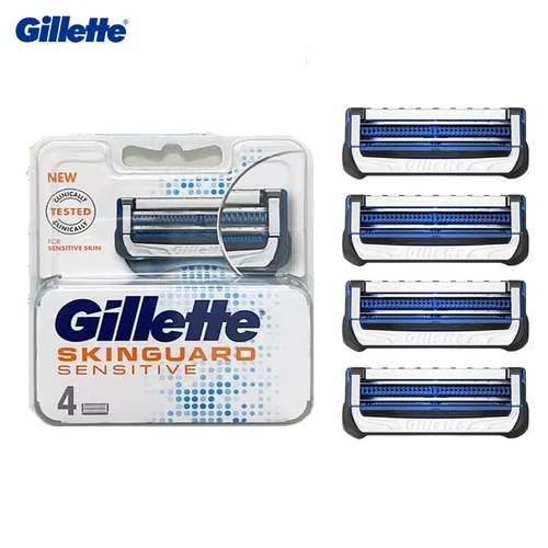 Imagen 1 del producto Cuchillas Gillette Skinguard para cabezales de cuchilla de afeitar de repuesto de seguridad para pieles sensibles