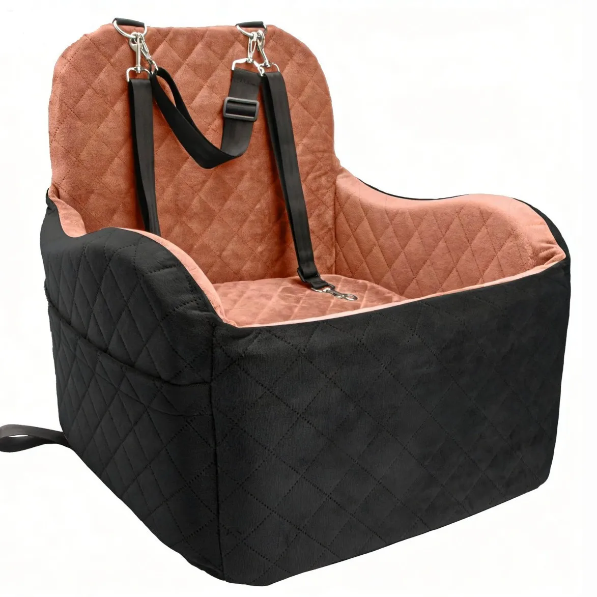Car Pet Seat Bed for Small & Medium Dogs,Puppy Safety Carrier For Car Front Passenger Seat,Removable & Washable Pet Cushion