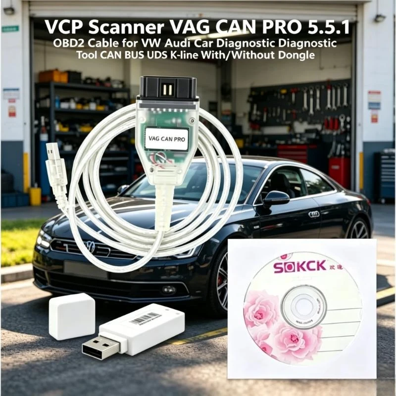 2026 NEUER VCP Scanner VAG CAN PRO 5.5.1 OBD2 Kabel für VW Audi Auto-Diagnosegerät CAN BUS UDS K-Linie Mit Ohne Dongle