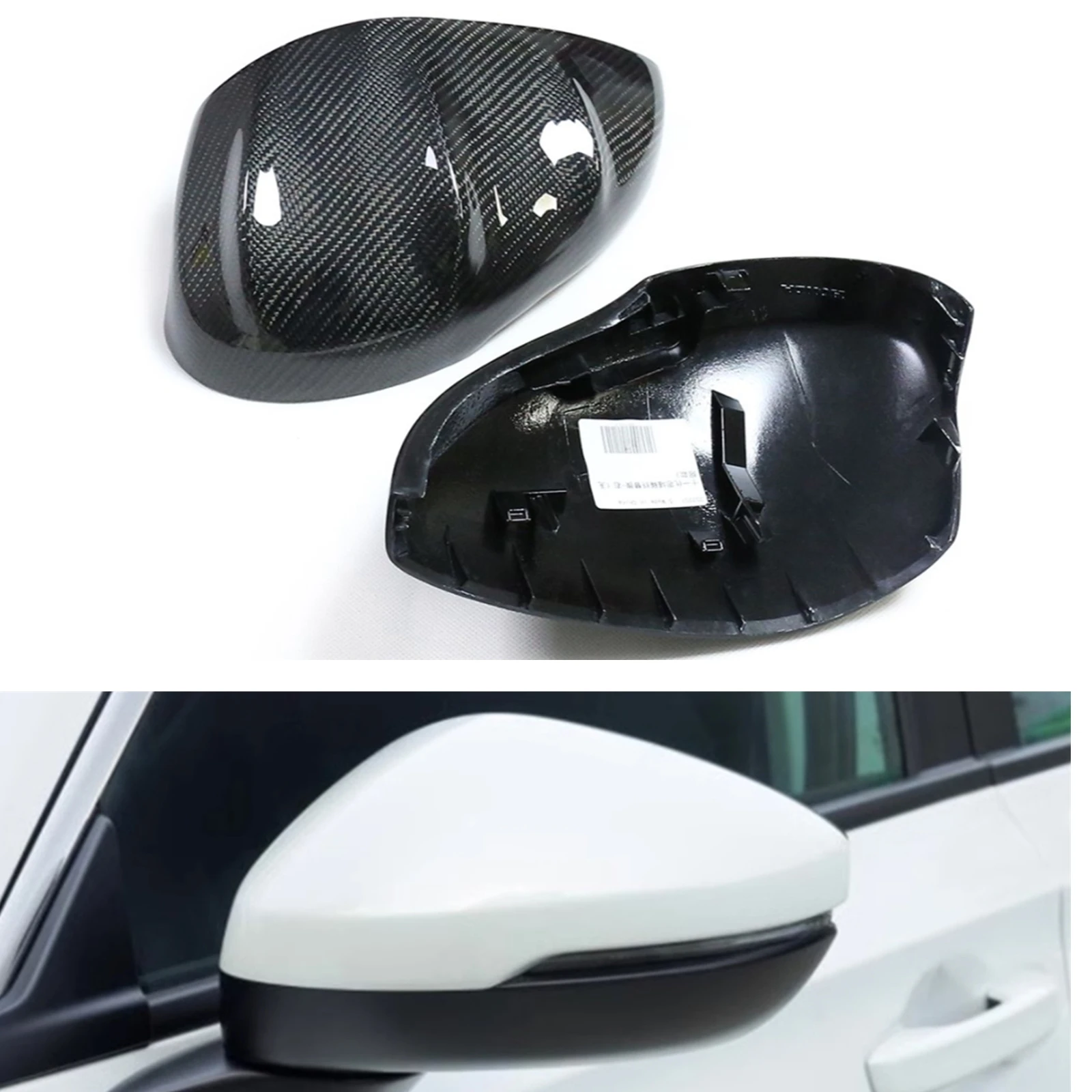 

For Honda Civic 11th 2022-2023 Model With Turn Signal Light Mirror Cover Real Carbon Fiber Car Rear View Caps Kit Replacement