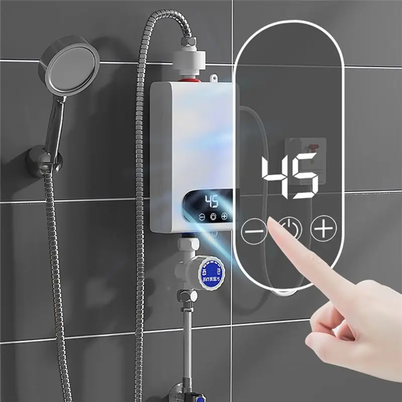 A40Z-3500W Instant Water Heater 110V Portable Electric Heaters For Bathroom Hot Water Shower And Home Kitchen Heating US Plug