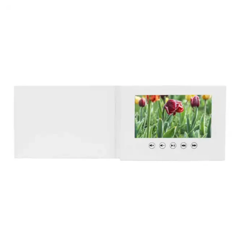 

【Superdeals】Video Book Card 4GB Lcd Invitation Gift Music Greeting Card Upload Videos Wedding Invite Digital Frame