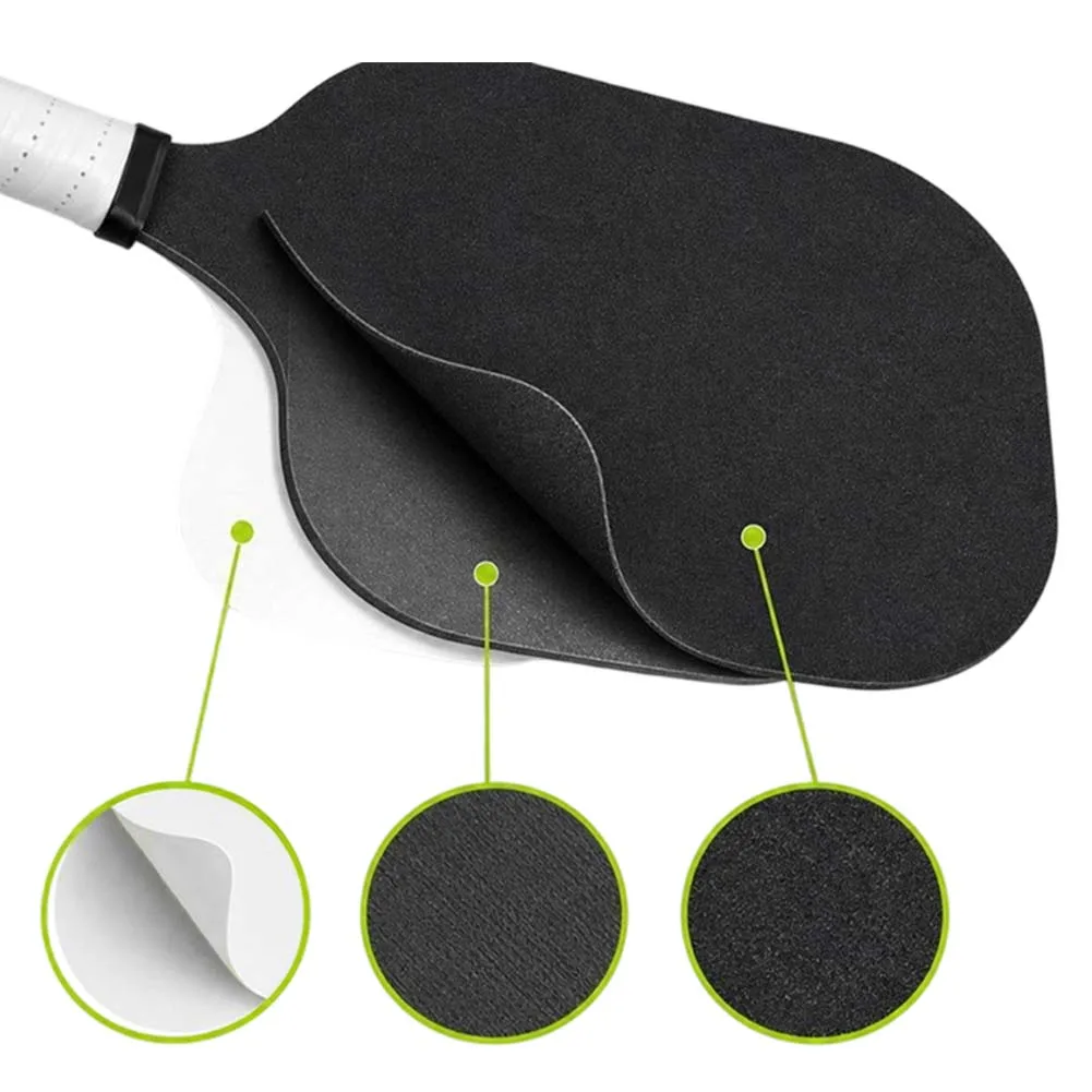 Pickleball Paddle Face-Film Frosted Sticker Self Grit Tape For Racket Protection Increase Friction Black 1 Pack