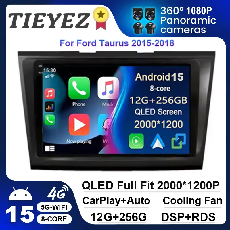 

Android 15 Multimedia Player for Ford Taurus 2015-2018 WiFi Video Radio Auto Carplay BT Navigation Stereo No 2din DVD