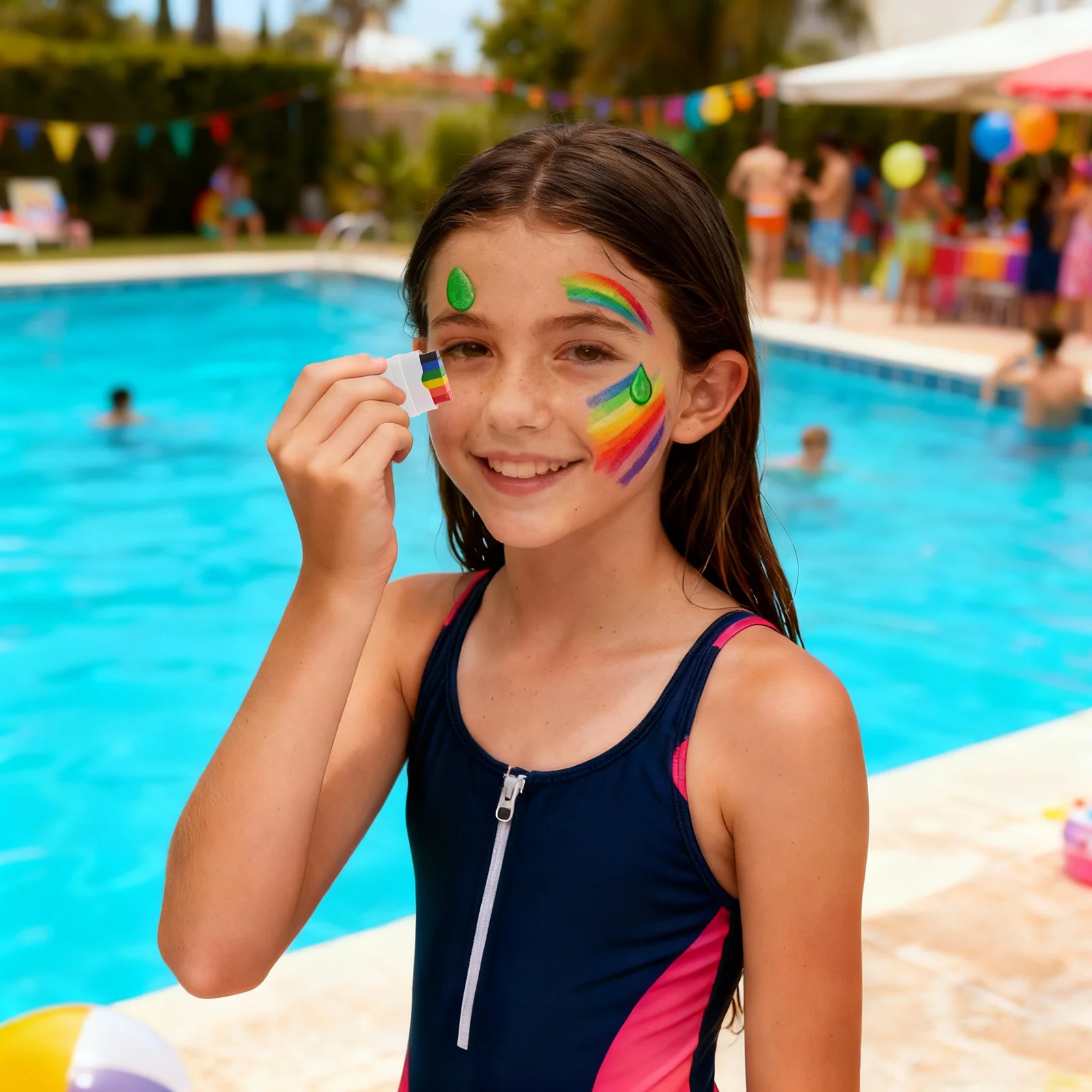 

2Pcs Face Painting Pens Washable Body Paint Sticks Colorful Makeup Crayons for Festival Cosplay Birthday Party Supplies