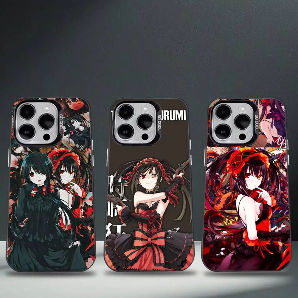 

Date a live Tokisaki Kurumi Phone Case For iPhone 16,15,14,13,12,11,8,7,Pro,Max,Plus,Mini,XS,SE Anti Fall Black Matte Hard