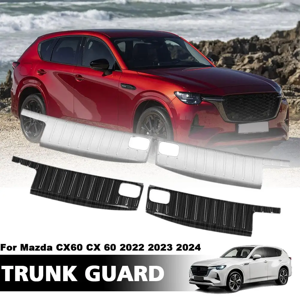 

For Mazda CX60 CX 60 2022 2023 2024 Stainless Steel Trim Protector Outerrier Bumper Protector Car Built-in Car Sill Door Tr C3N0