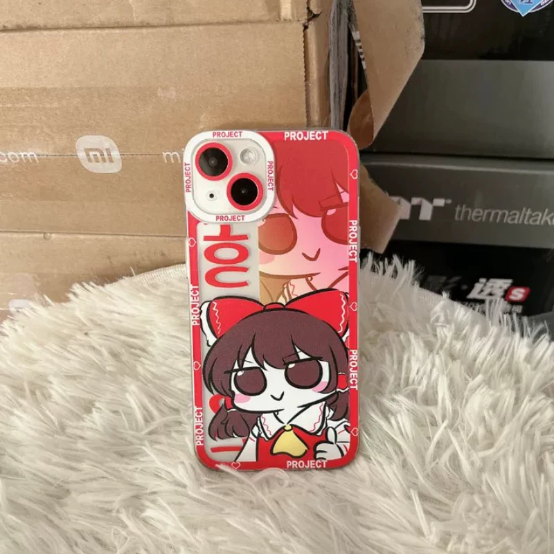 Kawaii Touhou Project Phone Case Xiaomi 15 14 13 12X 11 Pro CC9 Civi 1S 2 3 Utura Cute Reimu Cirno Transparent Protective Cover