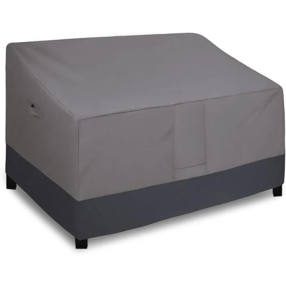 

Waterproof Outdoor Loveseat Cover Heavy Duty Windproof Durable Furniture Protection Gray/Dark Gray