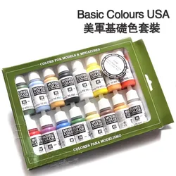 Vallejo AV US Army Basic Colors 70140 Environmental Waterborne Paint Simple packaging without boxes