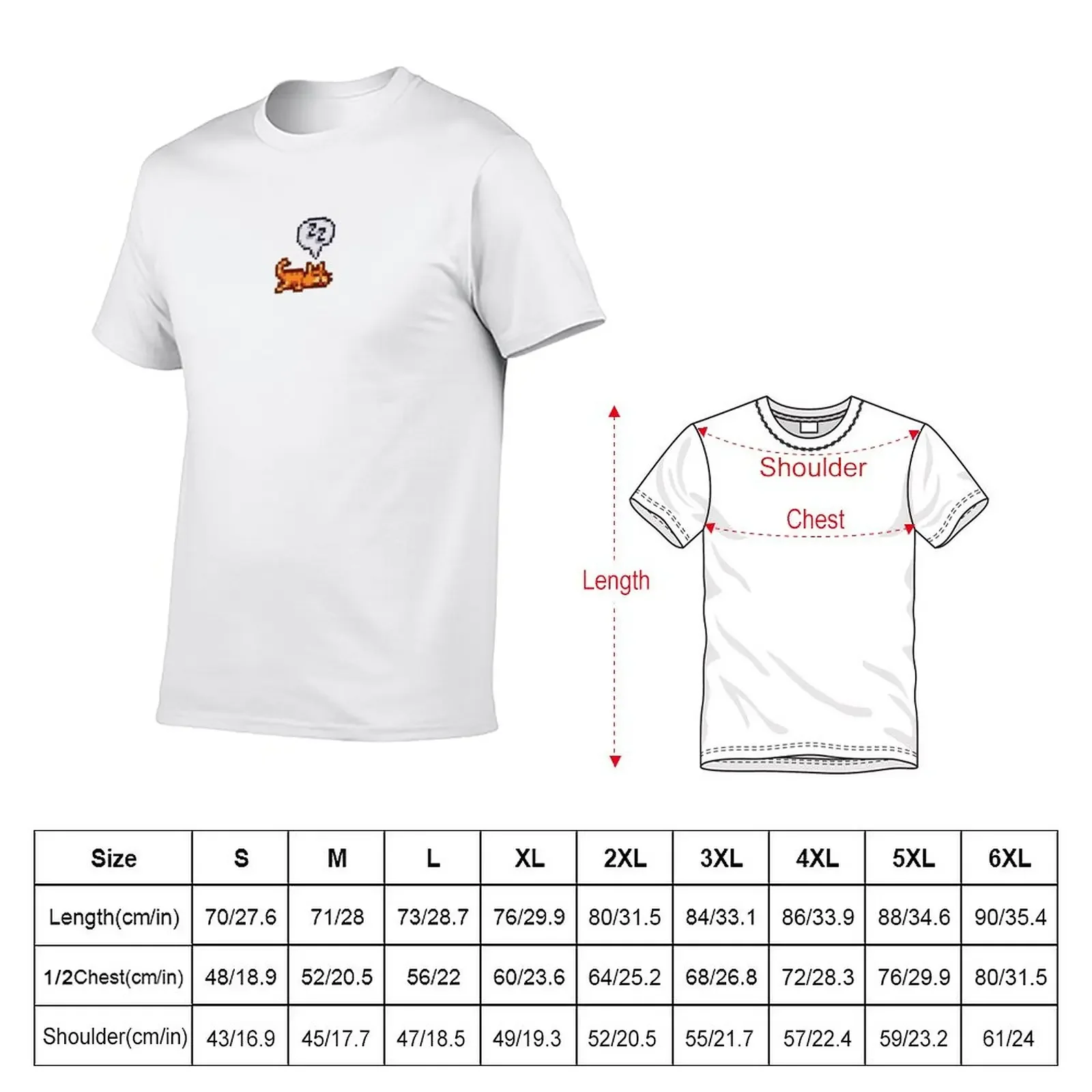 New Stardew Valley Sleeping Cat (Sploot) T-Shirt boys white t shirts quick drying shirt mens graphic t-shirts pack