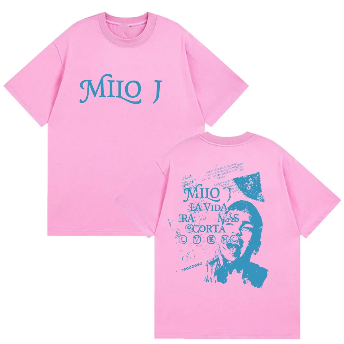 Milo J La Vida Era Mas Corta Album 2026 Print T-shirts Men's Vintage Fashion Short Sleeve T-shirt Hip Hop Pop Clothing  T-shirt