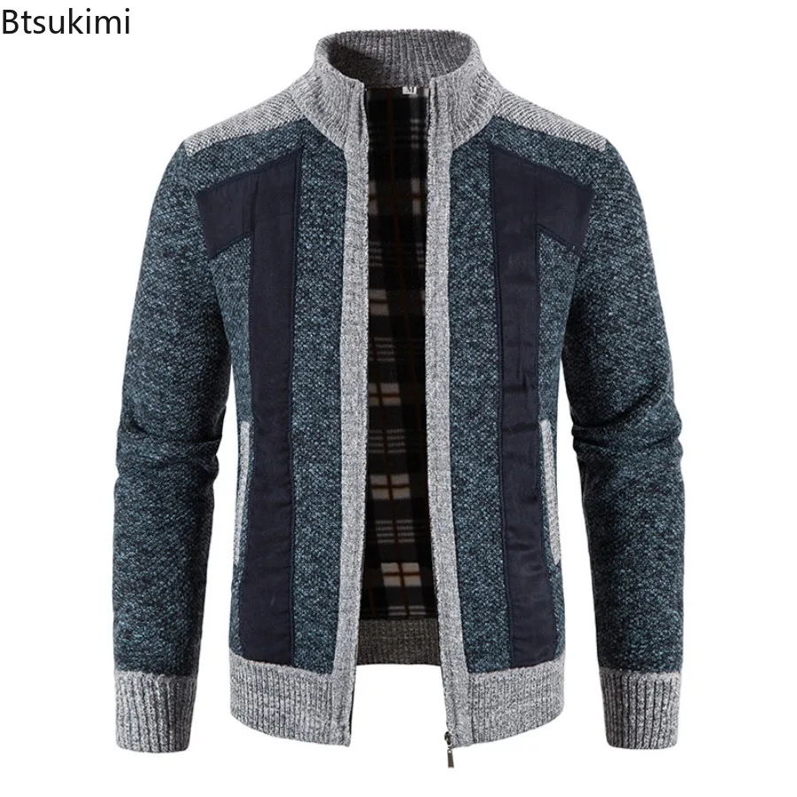 

New Men's Winter Knitwear Sweaters Casual Cardigans Sweatercoats Good Quality Male Stand-up Collar Slim Fit Sweaters Cardigans