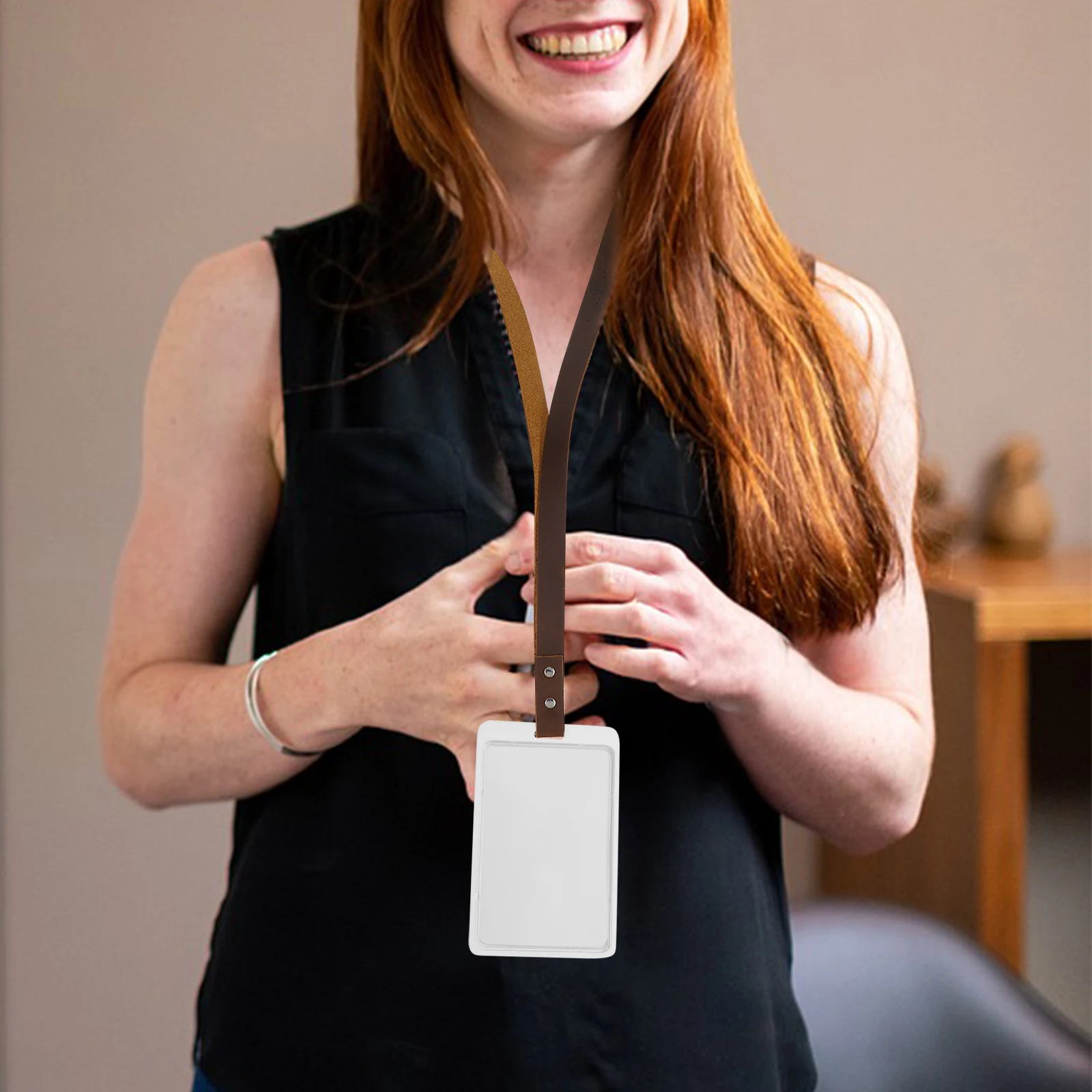 ID Badge Lanyard Phone Strap Hanging Ropes Name Tag Lanyards for Keys Cards Zinc Alloy Flat Bulk Lightweight Secure Comfortable