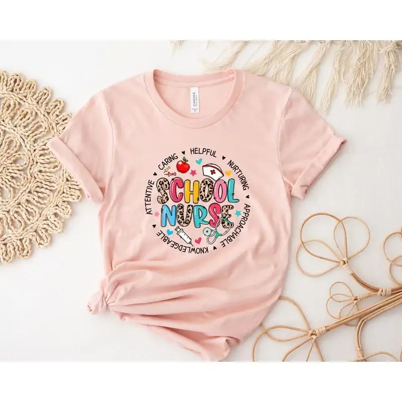 

School Nurse T Shirt Helpful Appreciation Cute