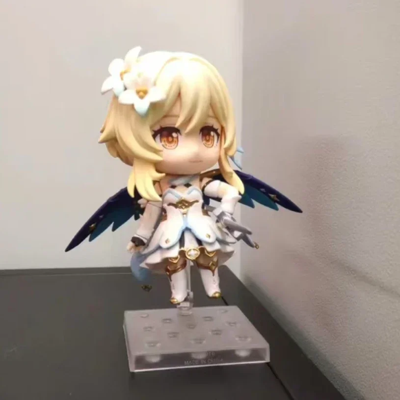 Bom sorriso nendoroid genshin impacto gsc viajante éter lumine venti anime figura brinquedos ornamentos de mesa figura presente colecionável