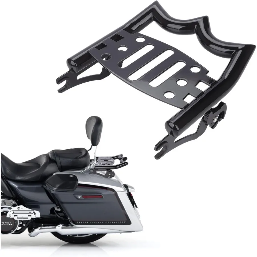 

Быстросъемный багажник Tour Pack, задний монтажный комплект TwoUp для Harley Touring Street Glide Electra Glide Road King Road Glide