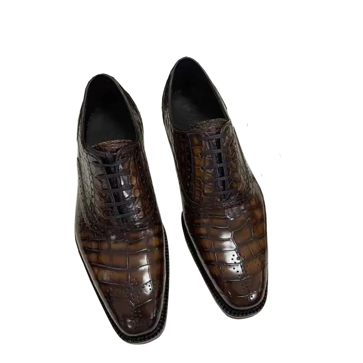 

yingshang new men formal shoes male crocodile shoes office business brown shoes for male leisure wedding shoes