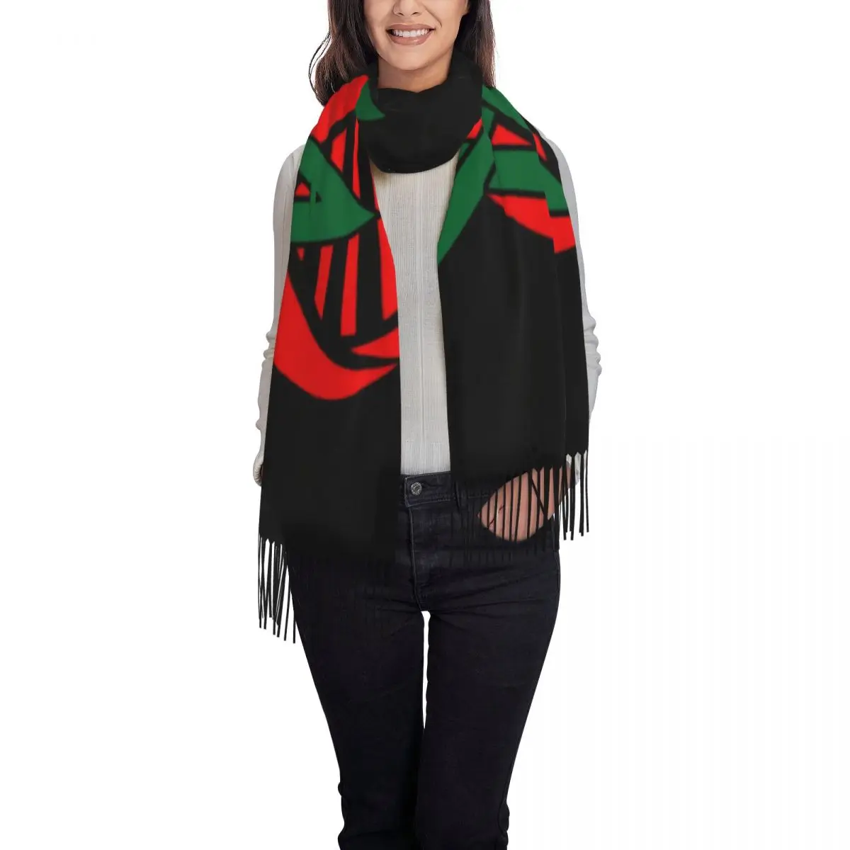 Customized Print Moroccan Flag Its In My DNA Morocco Scarf Women Men Winter Warm Scarves Shawl Wrap