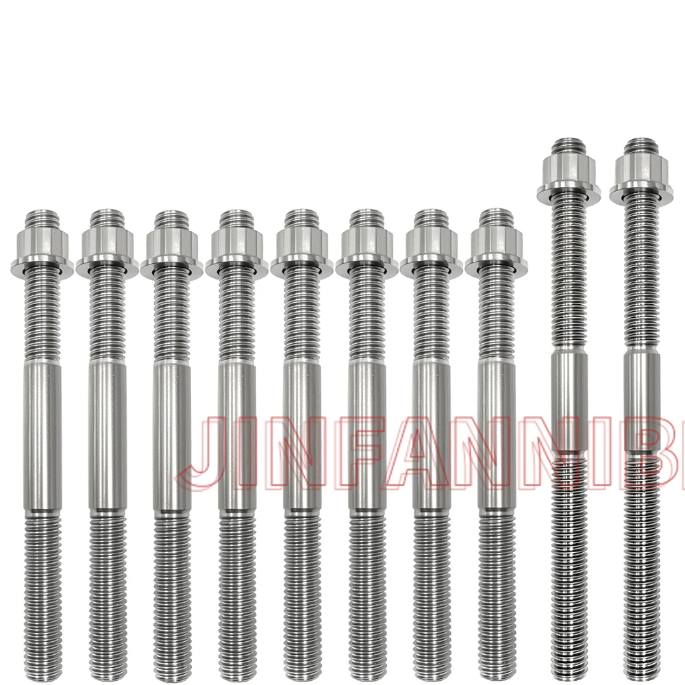 

Титановые шпильки картера, комплект гаек для Yamaha Banshee 350 1987-2000 2001 2002 2003 2004 2005 2006