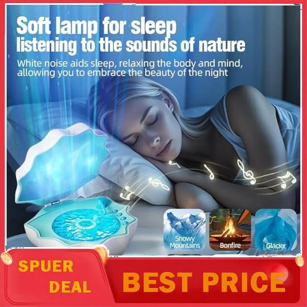 Unique Wave Projector Light Invites Beauty Of Aurora And Shells Into Nighttime Serenity While