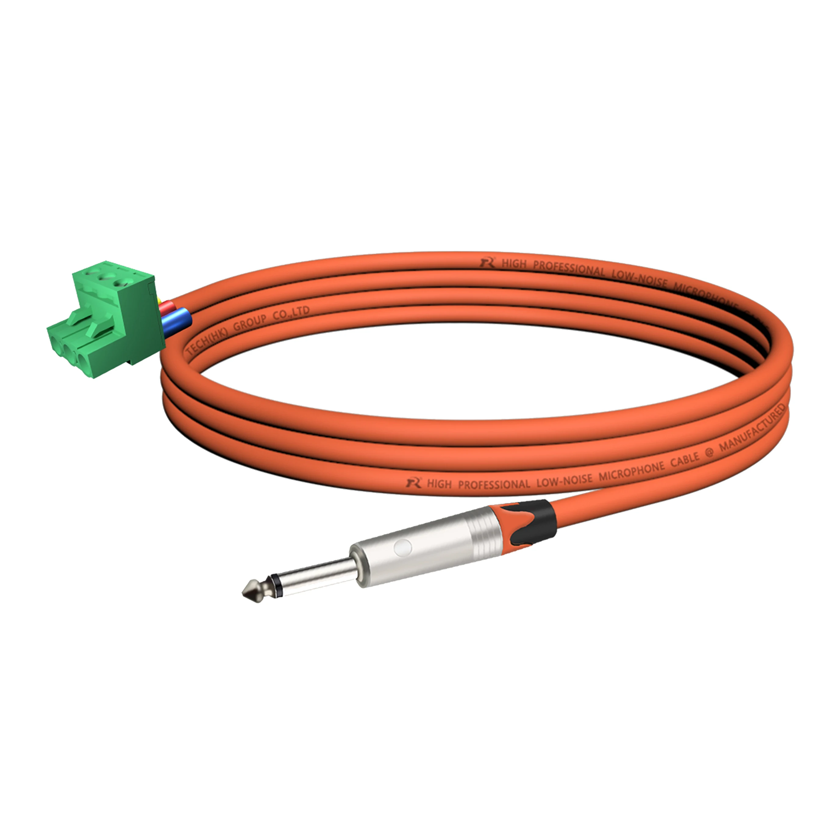 Vergoldete/vernickelte Kontakte, 1/4 Zoll (6,35/6,5 mm) Mono-TS-Audio-Klinkenstecker auf 3-polige Schraubklemme, Mikrofon-Balun, lötfreier Konverter – Detail 7