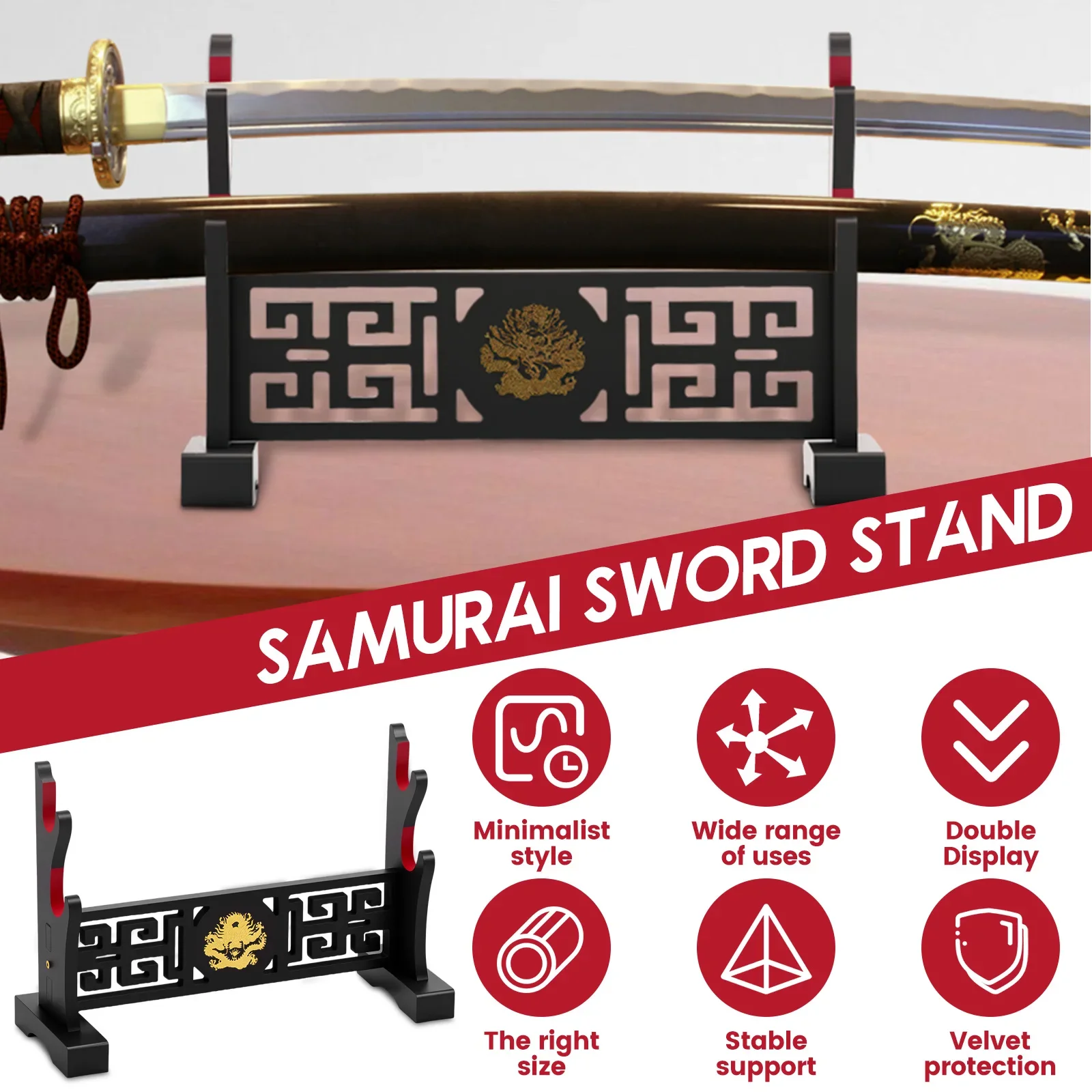 Anime Weapon Bracket DIY Displays Stand Model Gun Knife Samurai Sword Katana Holder Universal Frame Game Tool Box Gift Boy Toys view 5